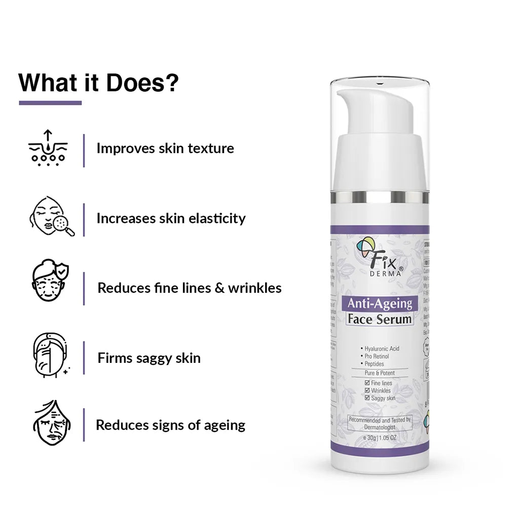 Anti Ageing Face Serum - Hyaluronic Acid Serum & Pro Retinol