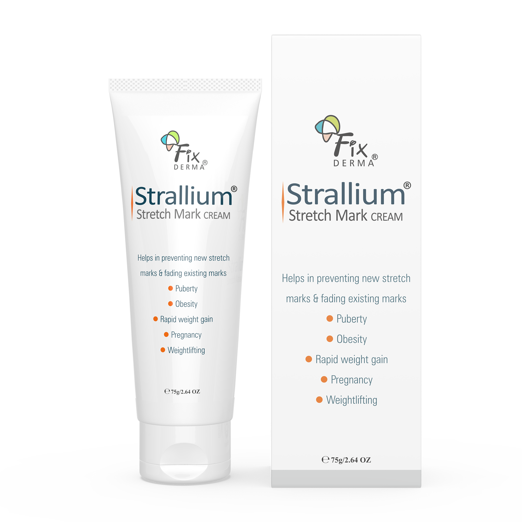 Strallium Stretch Mark <br/> <strong> * Reduce stretch marks * Natural Collagen * Elastin synthesis booster</strong> - FIXDERMA SKINCARE