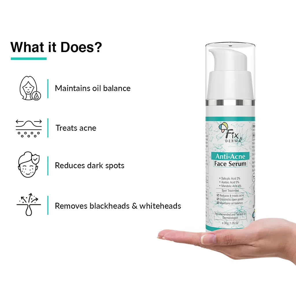 Anti-Acne Face Serum | 5% Azelaic acid, 4% Mandelic acid, 2% Salicylic acid serum