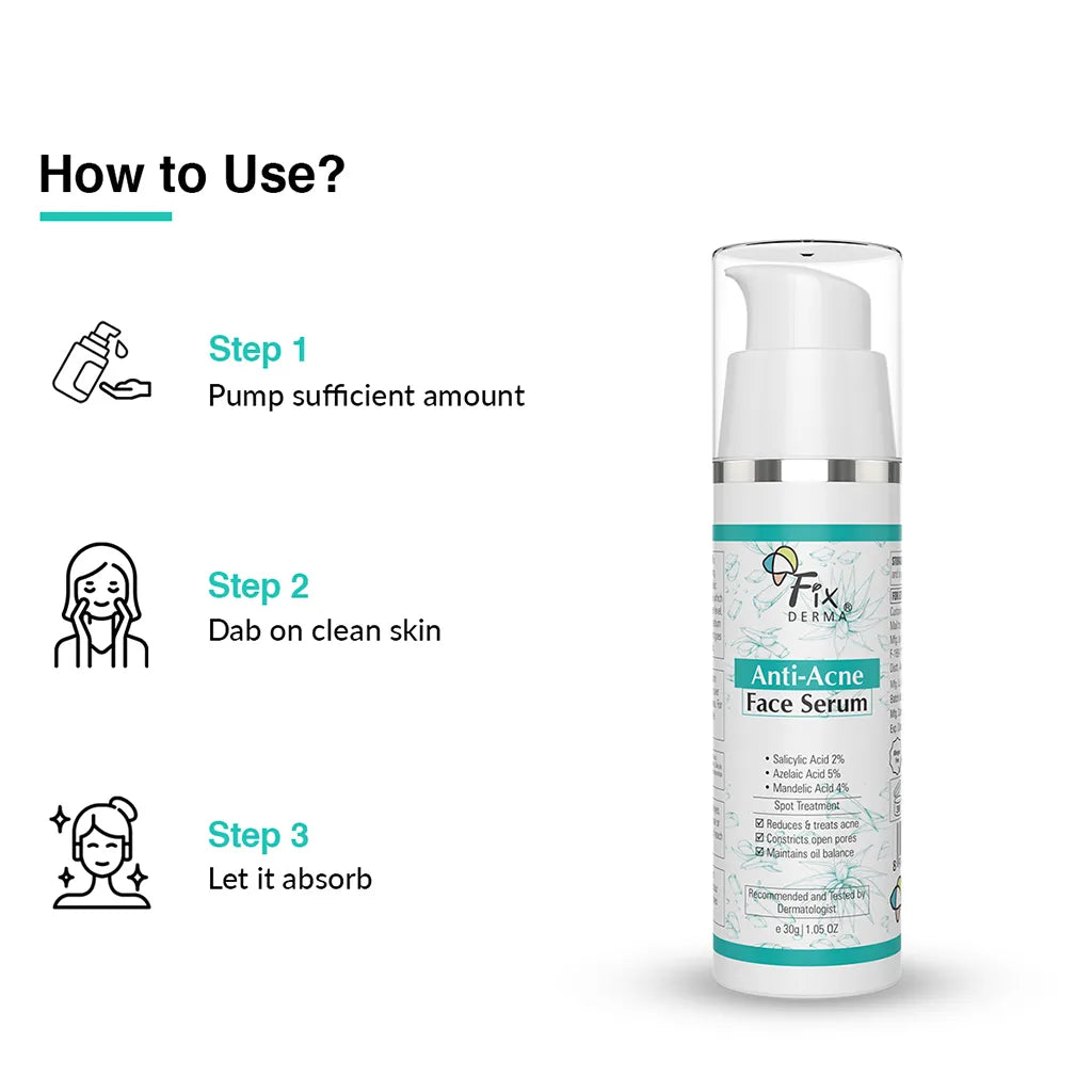 Anti-Acne Face Serum | 5% Azelaic acid, 4% Mandelic acid, 2% Salicylic acid serum