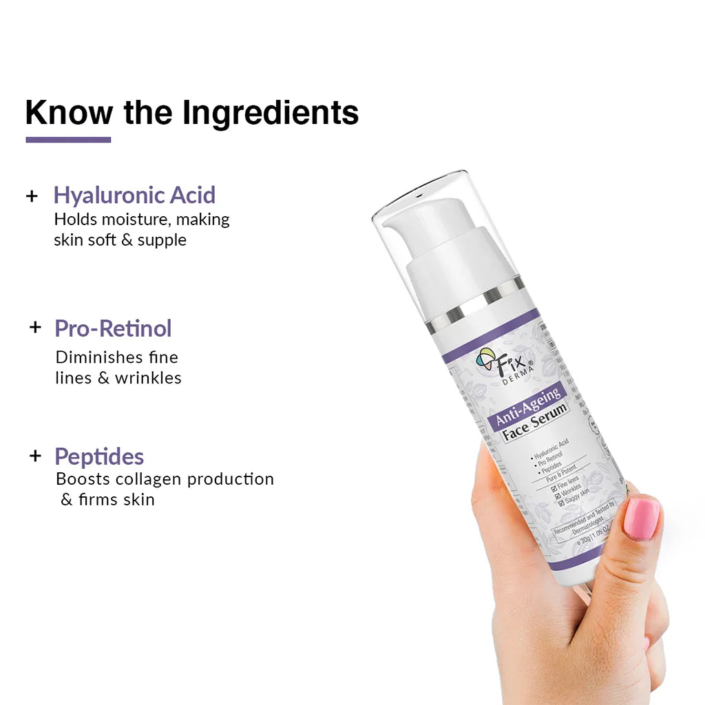 Anti Ageing Face Serum - Hyaluronic Acid Serum & Pro Retinol