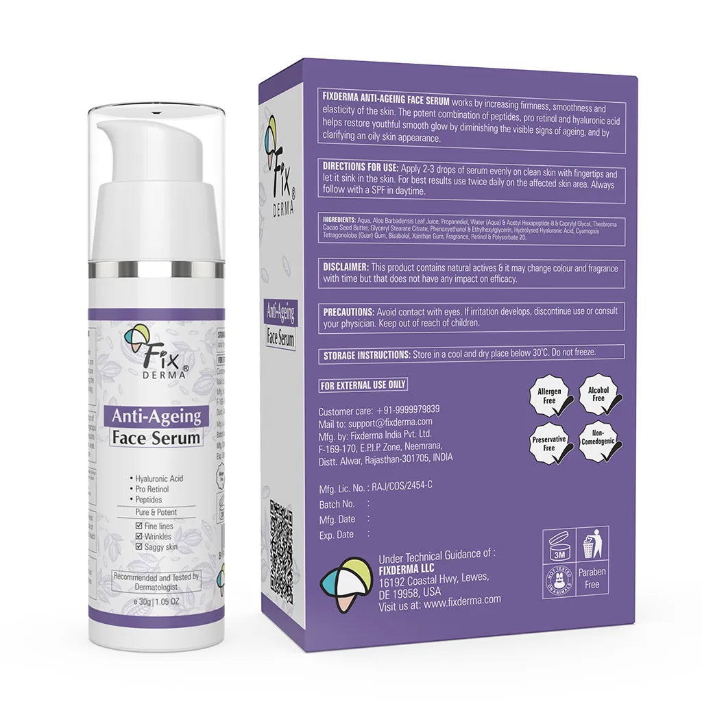 Anti Ageing Face Serum - Hyaluronic Acid Serum & Pro Retinol